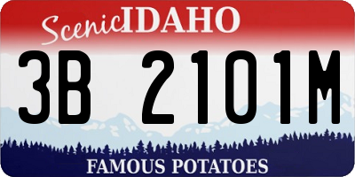 ID license plate 3B2101M