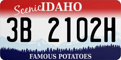 ID license plate 3B2102H