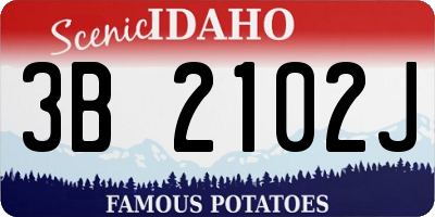 ID license plate 3B2102J