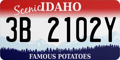 ID license plate 3B2102Y