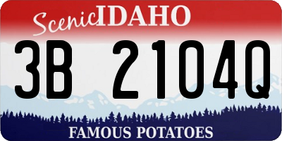 ID license plate 3B2104Q