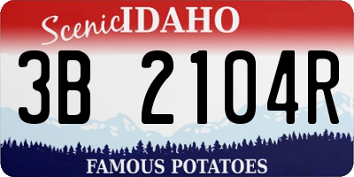 ID license plate 3B2104R