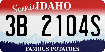 ID license plate 3B2104S