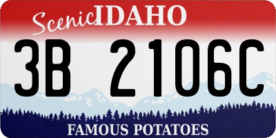 ID license plate 3B2106C