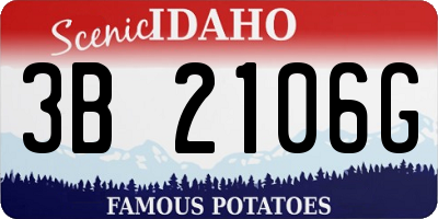ID license plate 3B2106G