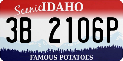 ID license plate 3B2106P