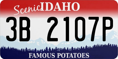 ID license plate 3B2107P