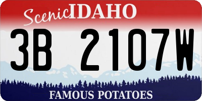ID license plate 3B2107W