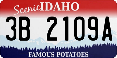 ID license plate 3B2109A