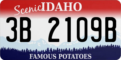 ID license plate 3B2109B