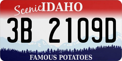 ID license plate 3B2109D