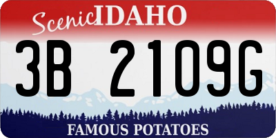 ID license plate 3B2109G