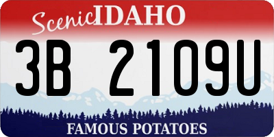 ID license plate 3B2109U