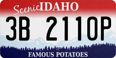 ID license plate 3B2110P