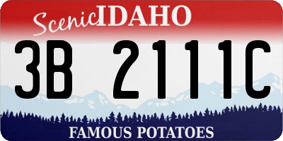 ID license plate 3B2111C