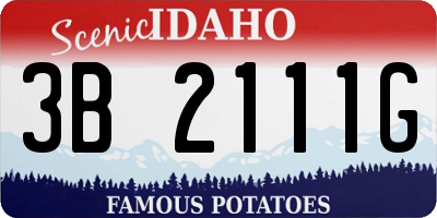 ID license plate 3B2111G