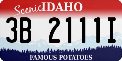 ID license plate 3B2111I