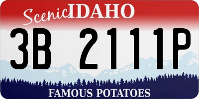 ID license plate 3B2111P