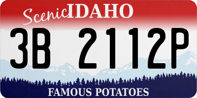 ID license plate 3B2112P