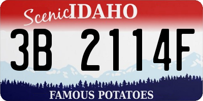 ID license plate 3B2114F