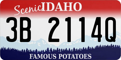 ID license plate 3B2114Q