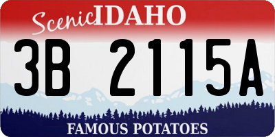 ID license plate 3B2115A