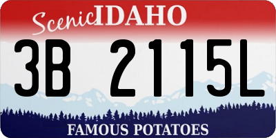 ID license plate 3B2115L