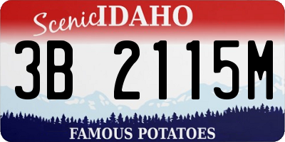 ID license plate 3B2115M