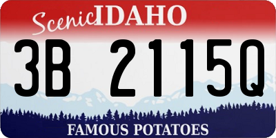 ID license plate 3B2115Q
