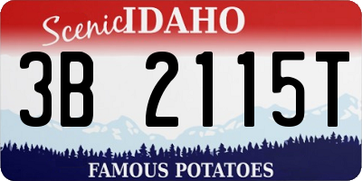 ID license plate 3B2115T