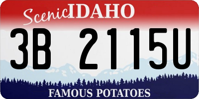 ID license plate 3B2115U