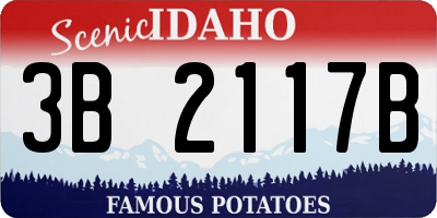 ID license plate 3B2117B