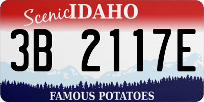 ID license plate 3B2117E