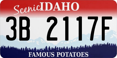 ID license plate 3B2117F
