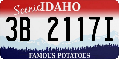 ID license plate 3B2117I