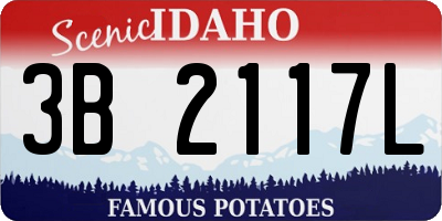 ID license plate 3B2117L