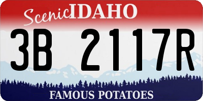 ID license plate 3B2117R