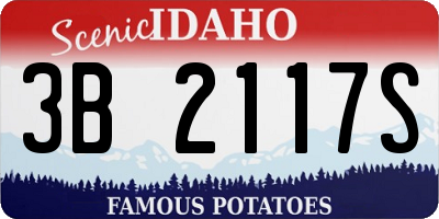 ID license plate 3B2117S