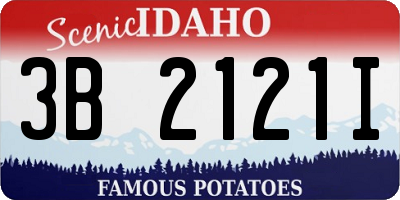 ID license plate 3B2121I