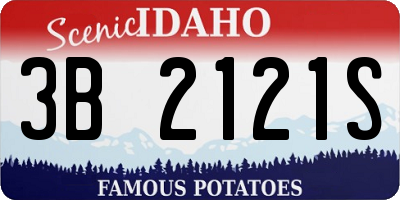 ID license plate 3B2121S