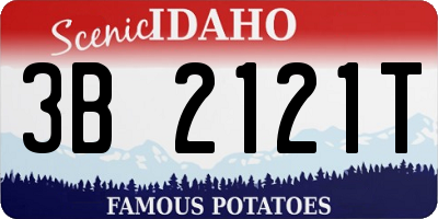 ID license plate 3B2121T