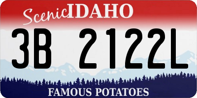 ID license plate 3B2122L