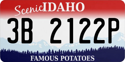 ID license plate 3B2122P