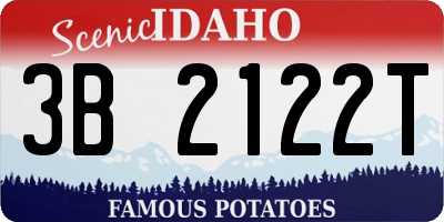 ID license plate 3B2122T