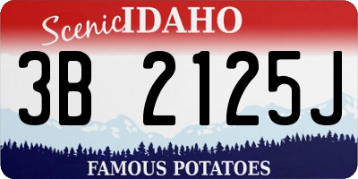 ID license plate 3B2125J