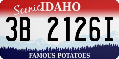ID license plate 3B2126I