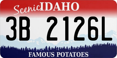 ID license plate 3B2126L