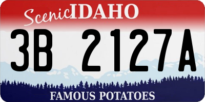 ID license plate 3B2127A