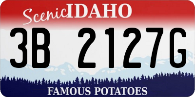 ID license plate 3B2127G