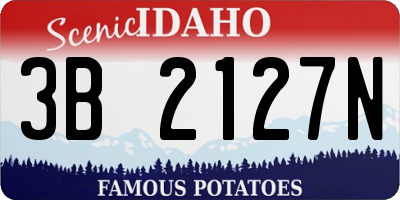 ID license plate 3B2127N